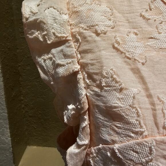 Lauren Conrad L Blouse Light  Blush Top Romantic Cottagecore Boho Chic Feminine - Picture 9 of 11